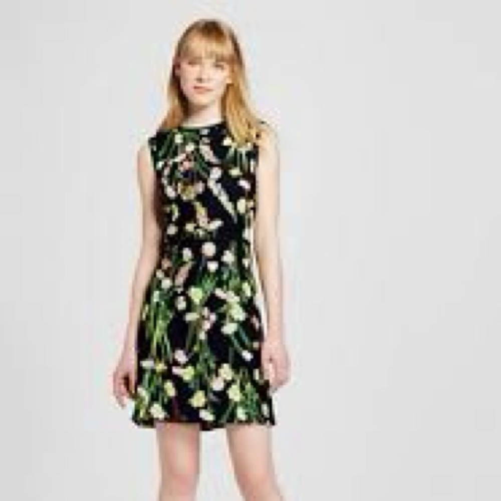 Victoria Beckham for Target Floral Sheath Dress Size Medium